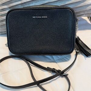 Michael Kors Textured Black Crossbody Bag
